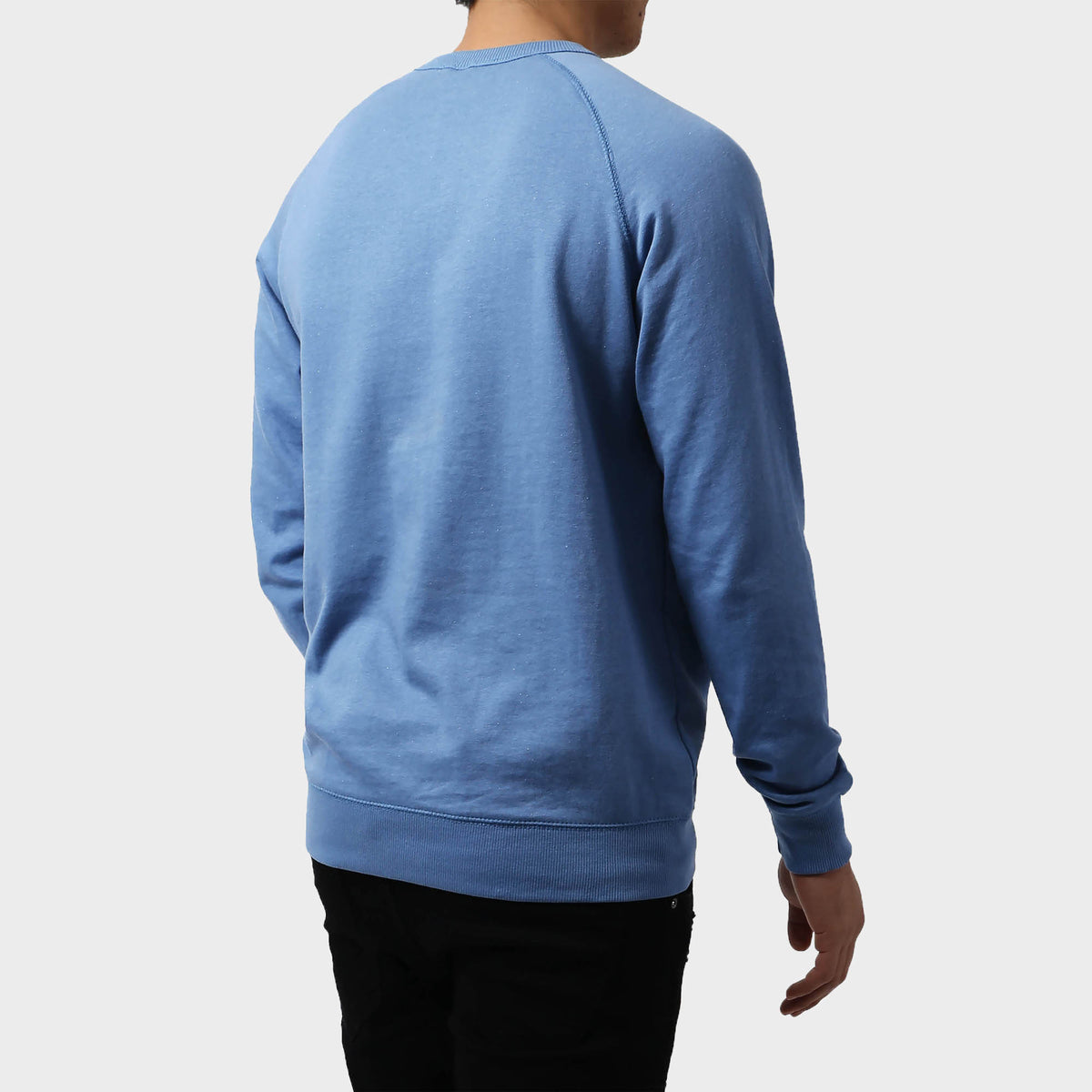 Men’s French Terry Crew Neck Sweater in sweater_cardigan_crew neck sweater_long sweater_mens sweater_cute sweaters_mens cardigan_french terry fabric_french terry_Slate - Hat and Be