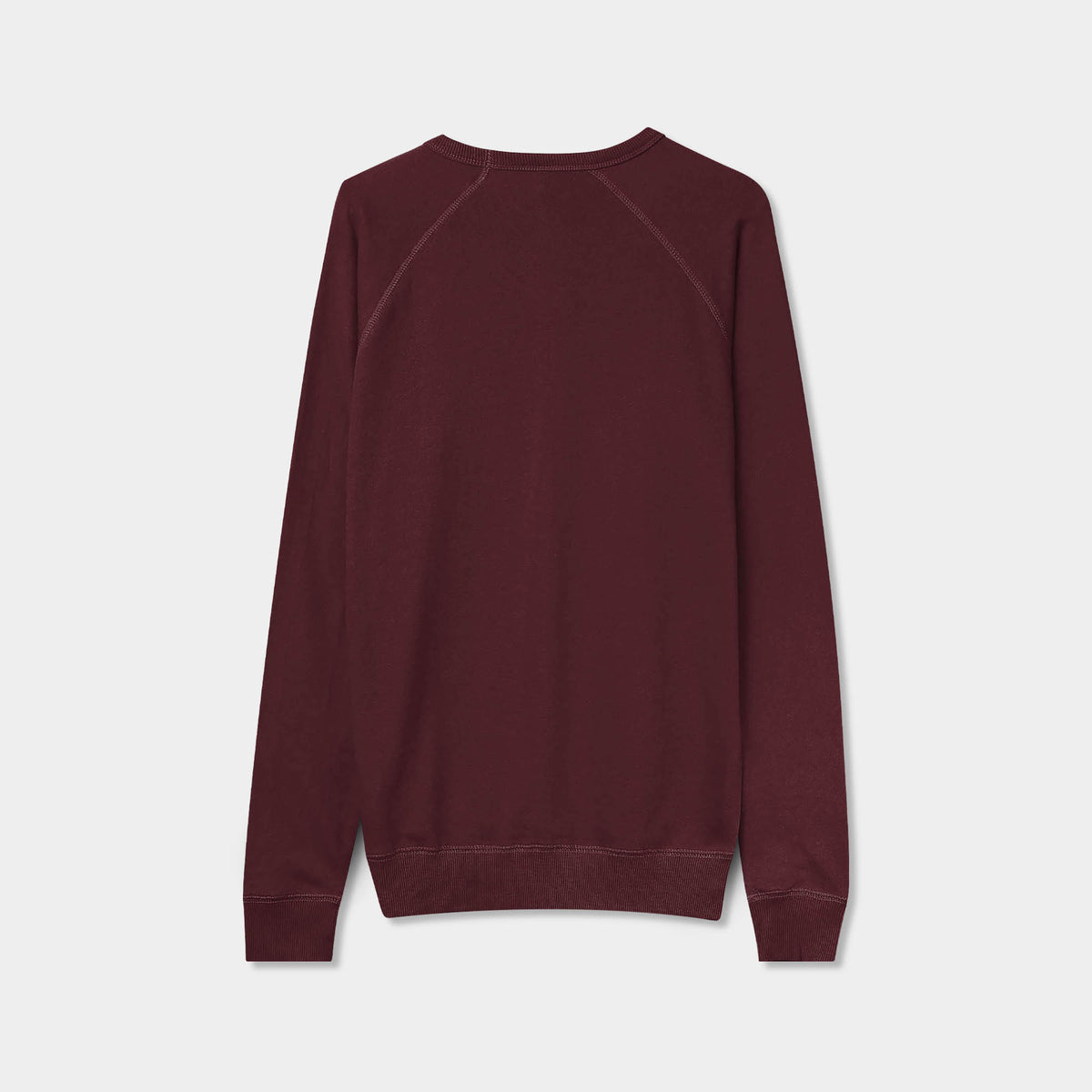 Men’s French Terry Crew Neck Sweater in sweater_cardigan_crew neck sweater_long sweater_mens sweater_cute sweaters_mens cardigan_french terry fabric_french terry_Wine - Hat and Bey