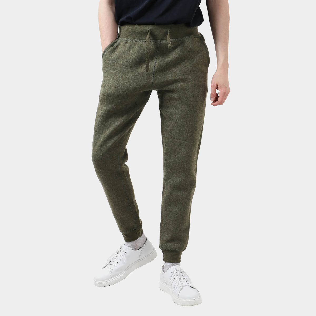 Men’s Fleece Joggers in joggers_sweatpants_jogging pants_track pants_track pants men_mens sweatpants_boys joggers_mens tracksuit bottoms_Military Green Heather - Hat and Beyond fle