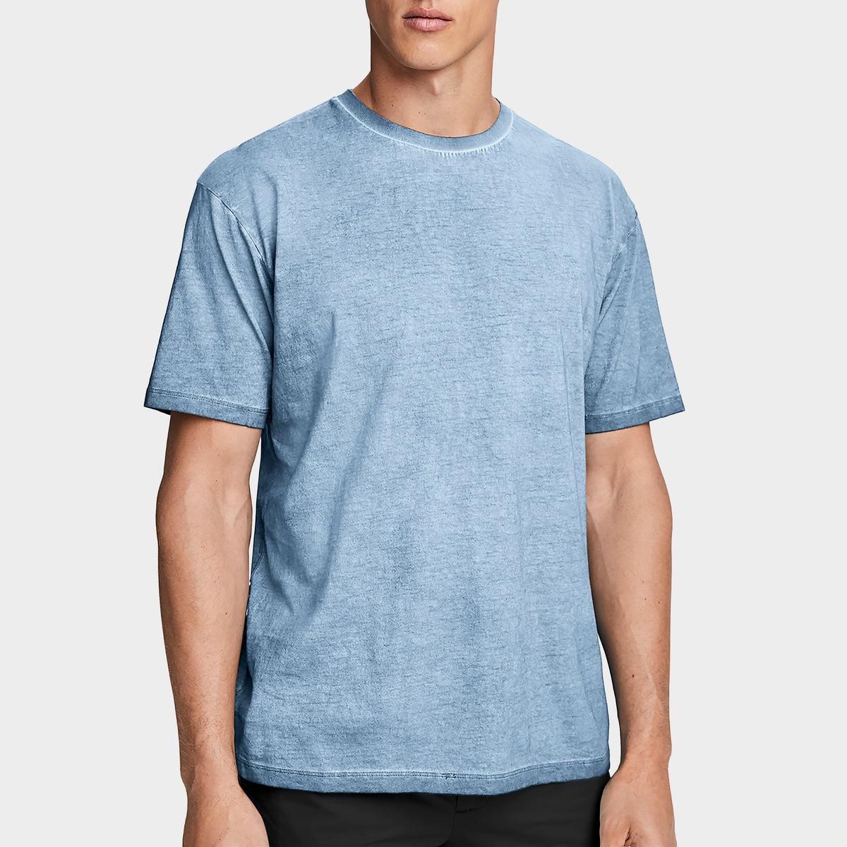 Men’s Oil Washed T-Shirt in tshirt_t shirts for men_tee shirts_cheap t shirts_t shirt designs_plain t shirts_zara t shirt_sport t shirt_hollister t shirt_bulk t shirt_Aquatic Blue 