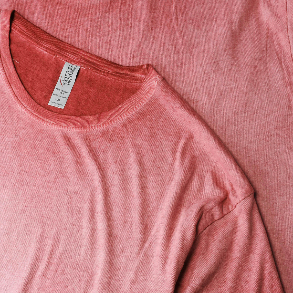 Men’s Oil Washed T-Shirt in tshirt_t shirts for men_tee shirts_cheap t shirts_t shirt designs_plain t shirts_zara t shirt_sport t shirt_hollister t shirt_bulk t shirt_Brick Red - H