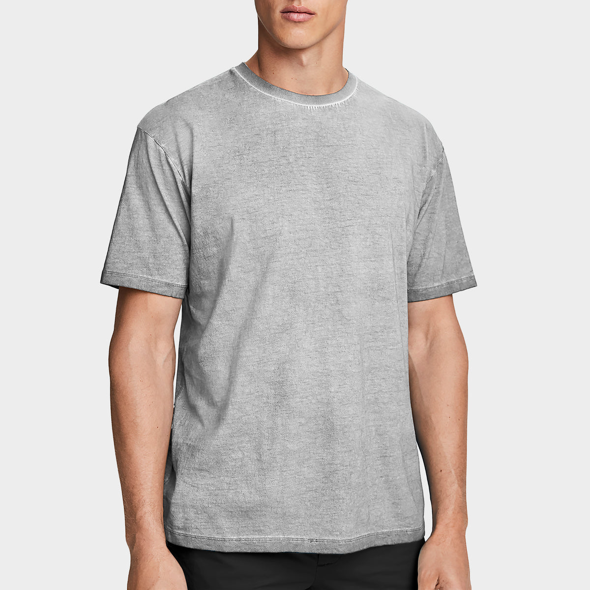 Men’s Oil Washed T-Shirt in tshirt_t shirts for men_tee shirts_cheap t shirts_t shirt designs_plain t shirts_zara t shirt_sport t shirt_hollister t shirt_bulk t shirt_Limestone - H