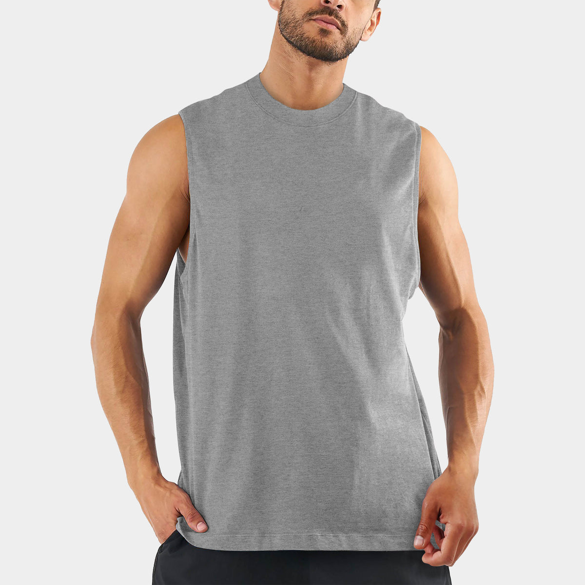 Men’s Sleeveless Cotton Tank Top in muscle_tank top_for_mens_sleeveless jersey_t shirt_jays_camiseta sin mangas_muscular_stafford shirts_youth_3xl_thermal tops_club dress_big and t
