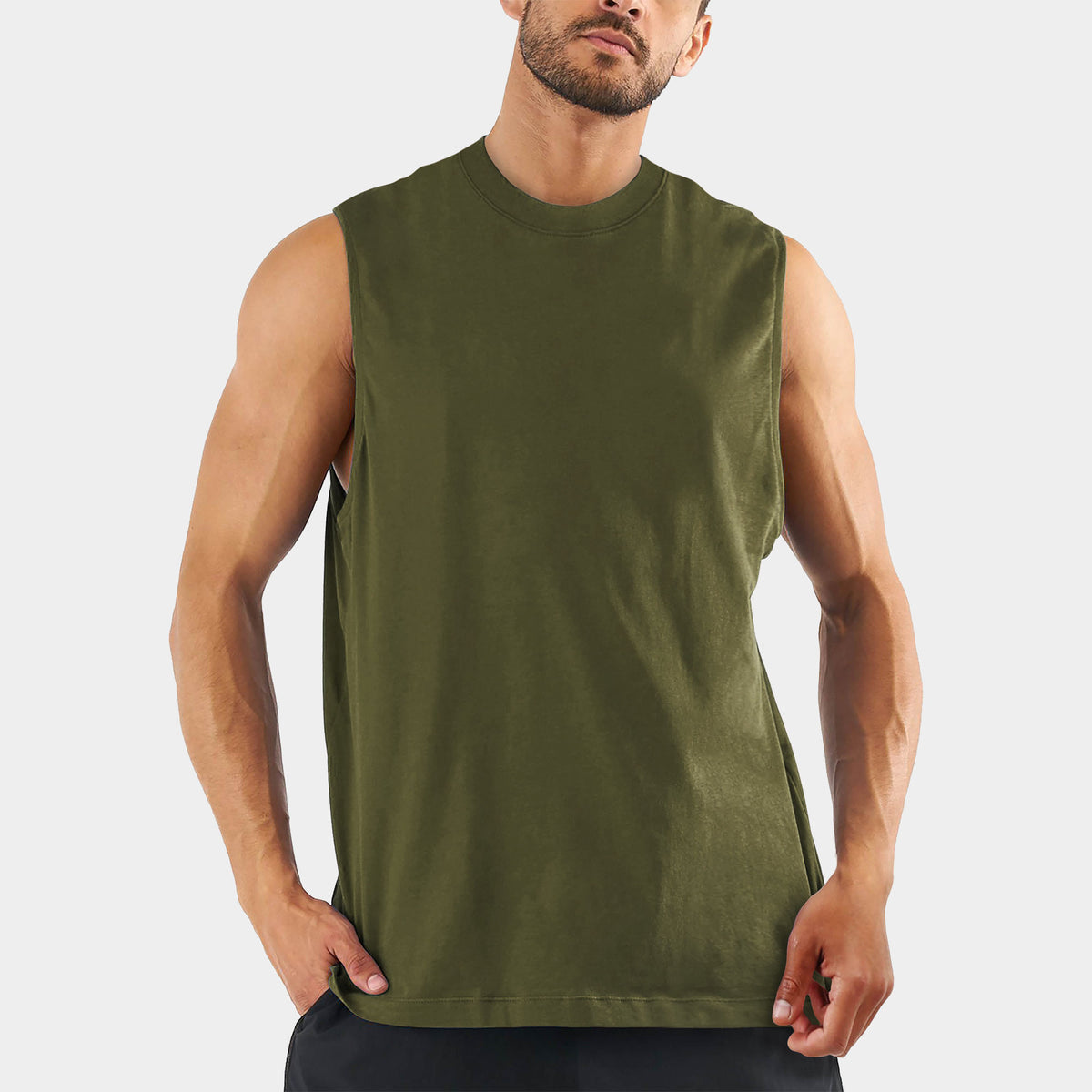 Men’s Sleeveless Cotton Tank Top in muscle_tank top_for_mens_sleeveless jersey_t shirt_jays_camiseta sin mangas_muscular_stafford shirts_youth_3xl_thermal tops_club dress_big and t