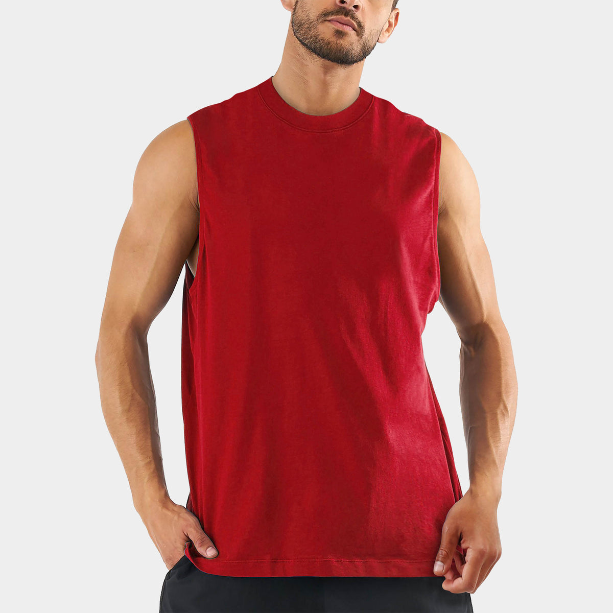 Men’s Sleeveless Cotton Tank Top in muscle_tank top_for_mens_sleeveless jersey_t shirt_jays_camiseta sin mangas_muscular_stafford shirts_youth_3xl_thermal tops_club dress_big and t