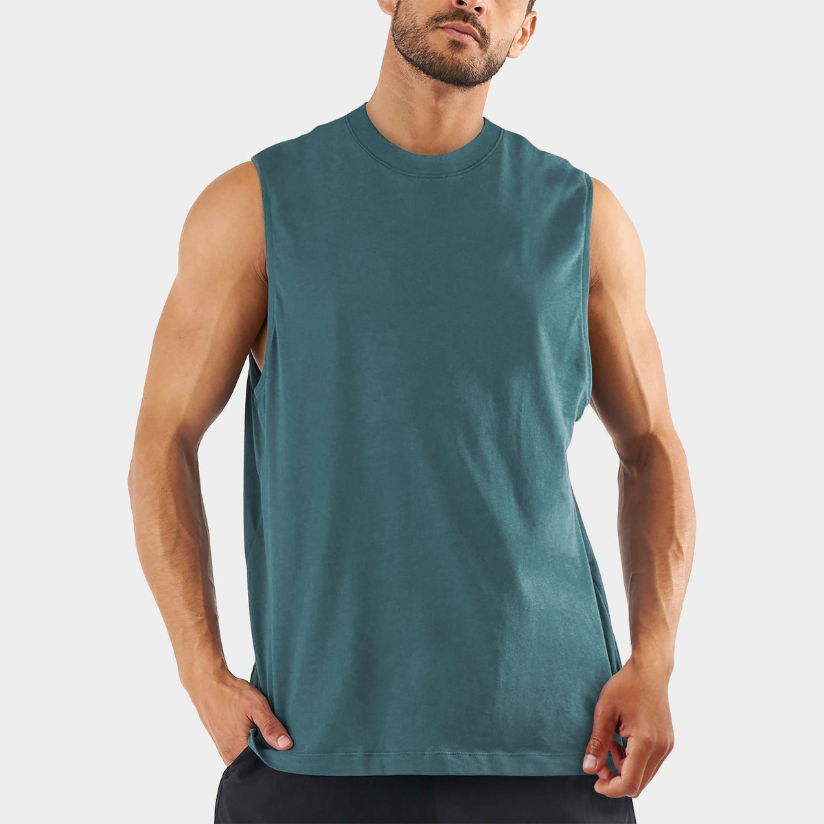 Men’s Sleeveless Cotton Tank Top in muscle_tank top_for_mens_sleeveless jersey_t shirt_jays_camiseta sin mangas_muscular_stafford shirts_youth_3xl_thermal tops_club dress_big and t