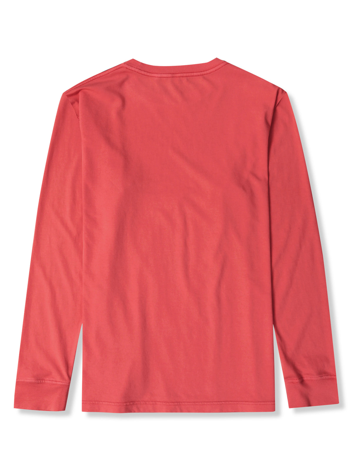 Men’s Garment Dyed Organic Cotton Long Sleeve T Shirt in Flamingo - Hat and Beyond blank tee
