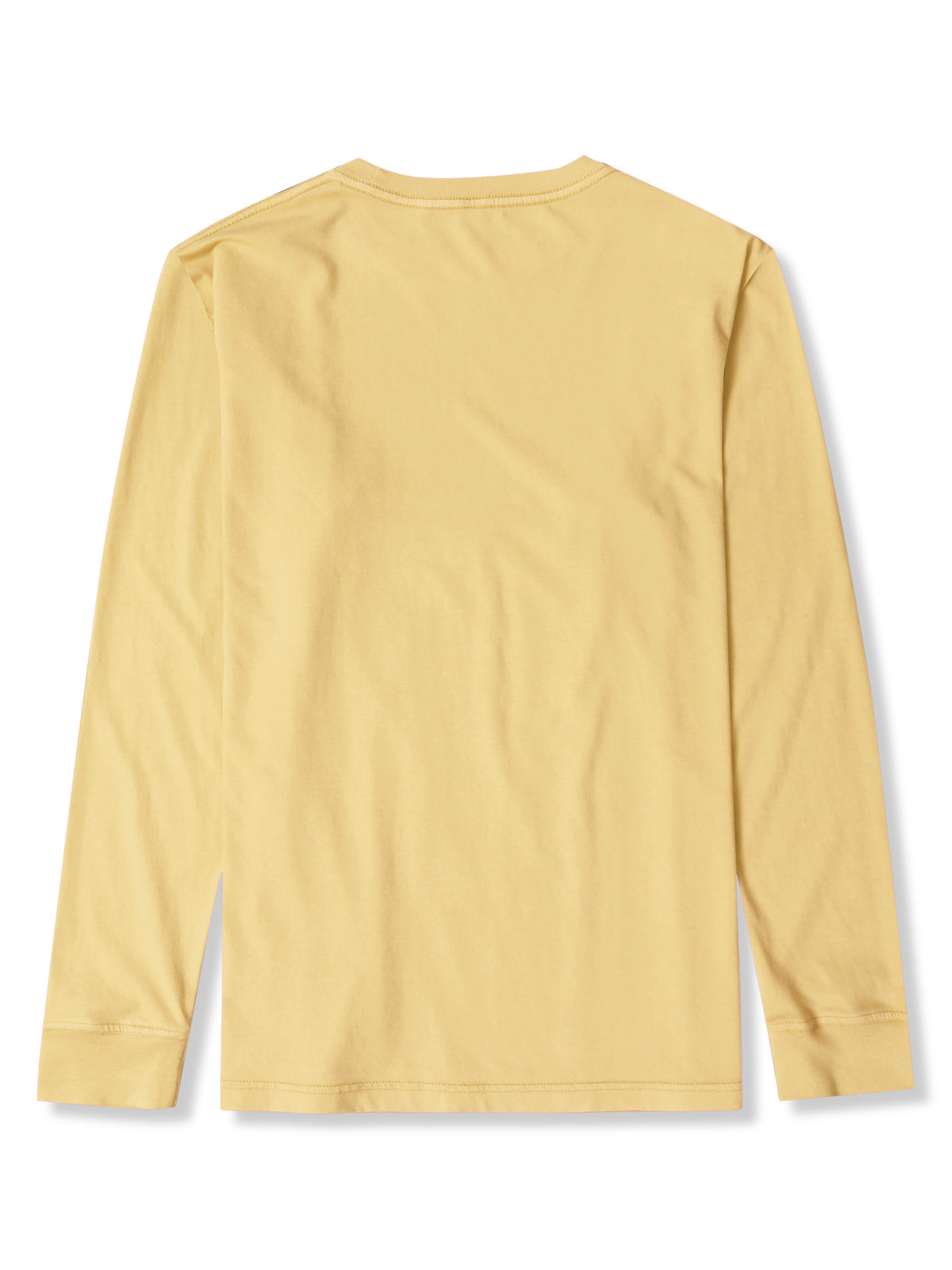 Men’s Garment Dyed Organic Cotton Long Sleeve T Shirt in Lemonade - Hat and Beyond blank tee