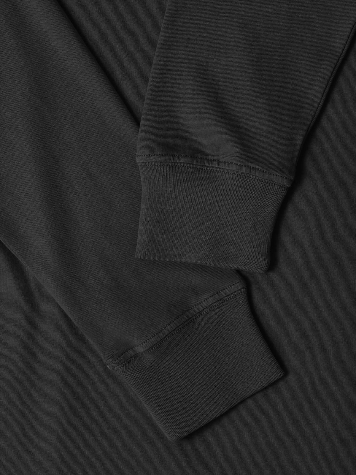Men’s Garment Dyed Organic Cotton Long Sleeve T Shirt in Pirate Black - Hat and Beyond blank tee