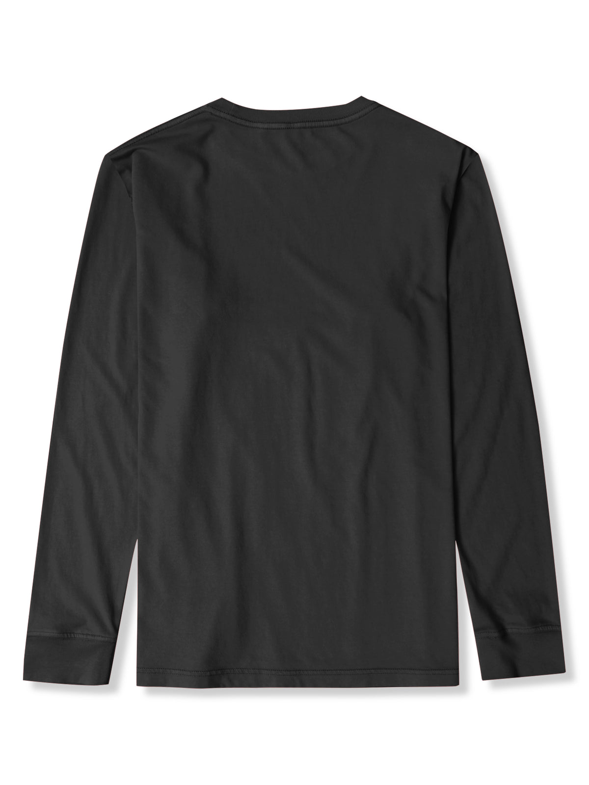 Men’s Garment Dyed Organic Cotton Long Sleeve T Shirt in Pirate Black - Hat and Beyond blank tee