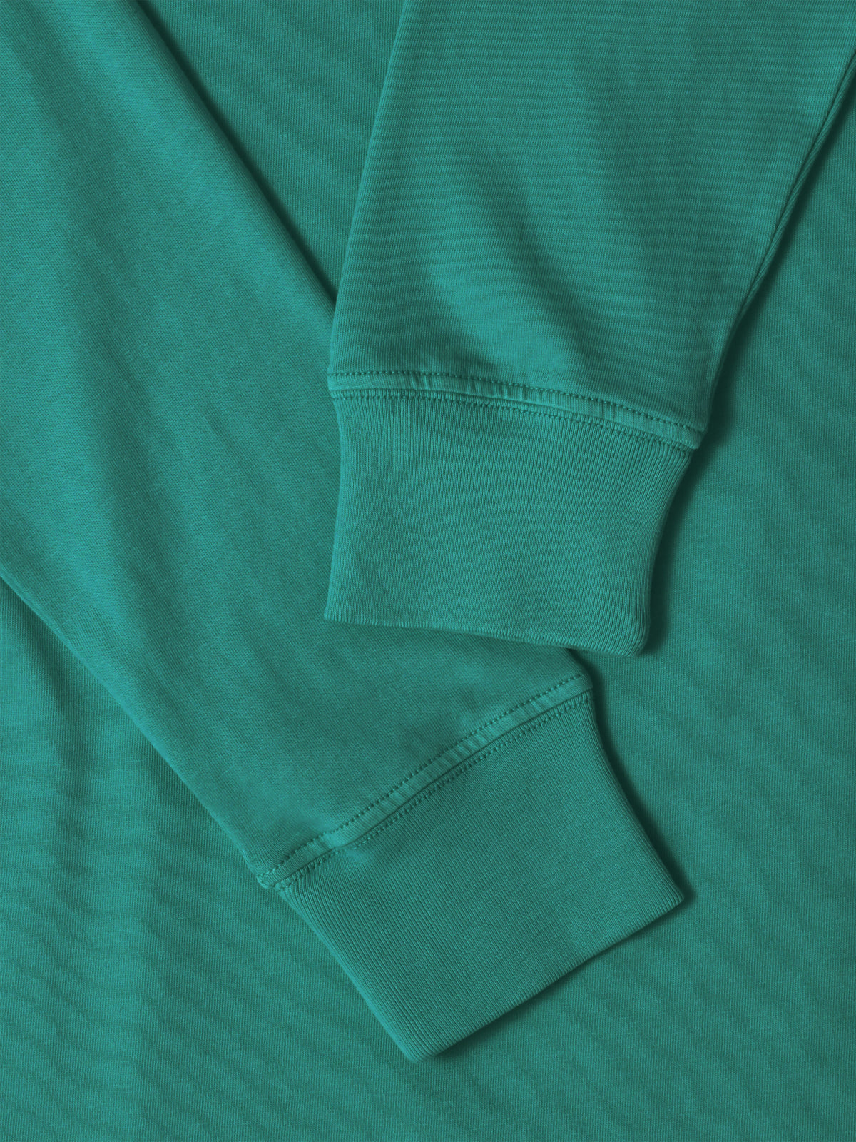 Men’s Garment Dyed Organic Cotton Long Sleeve T Shirt in Sea Green - Hat and Beyond blank tee