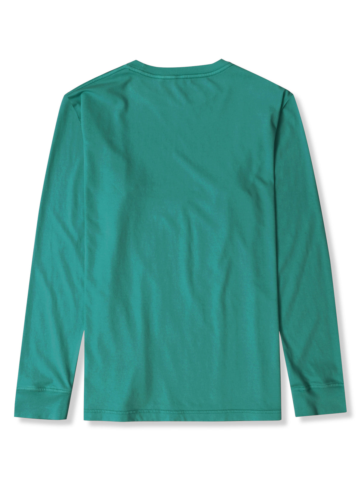 Men’s Garment Dyed Organic Cotton Long Sleeve T Shirt in Sea Green - Hat and Beyond blank tee