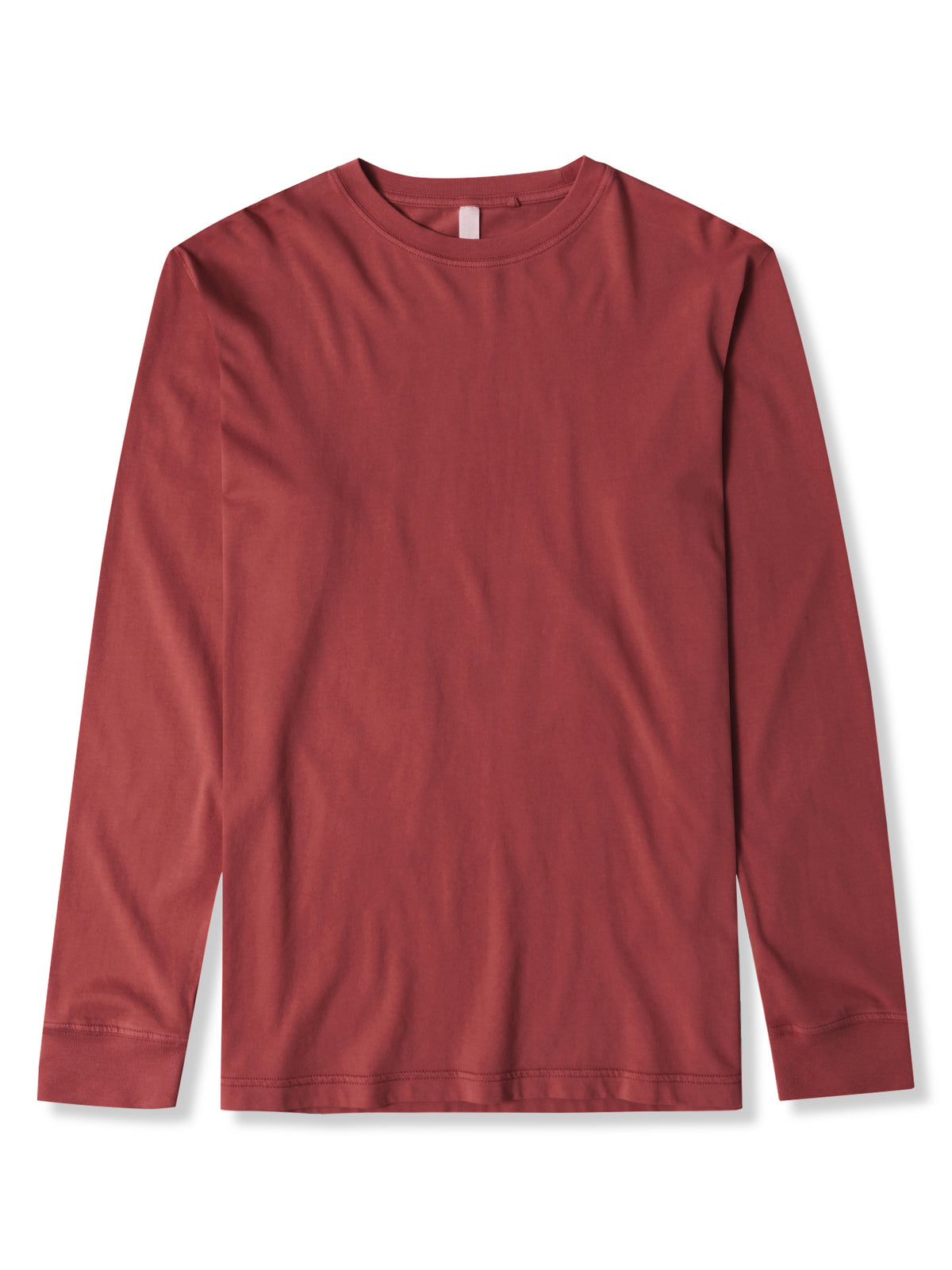 Men’s Garment Dyed Organic Cotton Long Sleeve T Shirt in Shiraz - Hat and Beyond blank tee