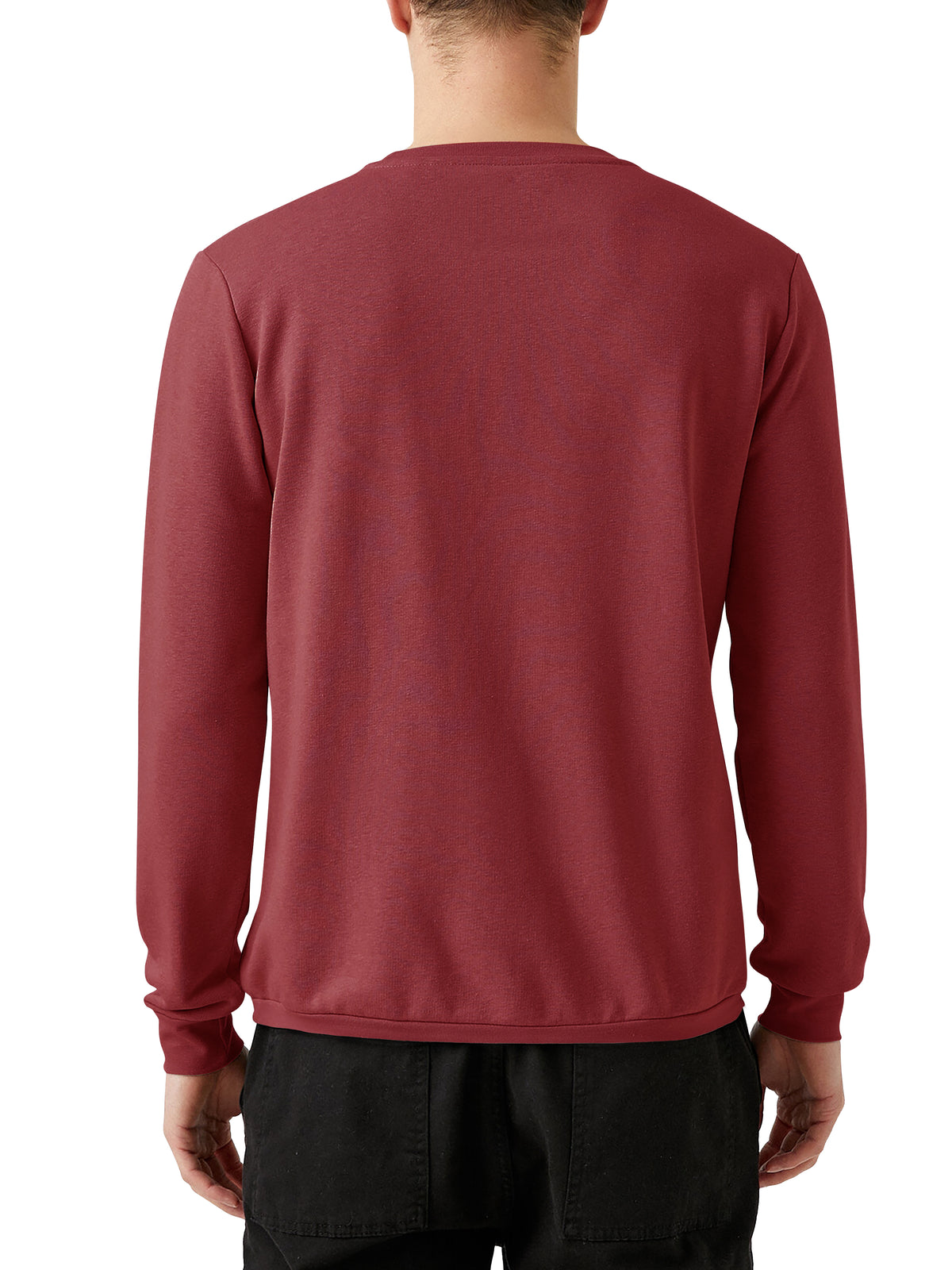 Men’s Garment Dyed Organic Cotton Long Sleeve T Shirt in Shiraz - Hat and Beyond blank tee