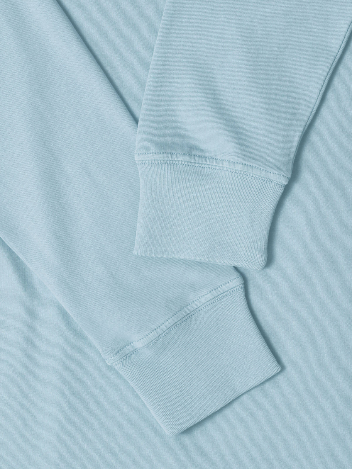 Men’s Garment Dyed Organic Cotton Long Sleeve T Shirt in Sky Blue - Hat and Beyond blank tee