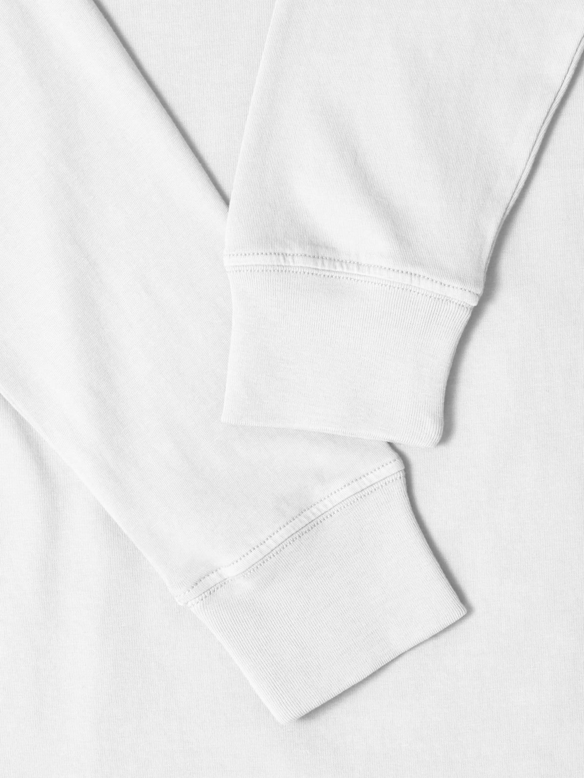 Men’s Garment Dyed Organic Cotton Long Sleeve T Shirt in White - Hat and Beyond blank tee