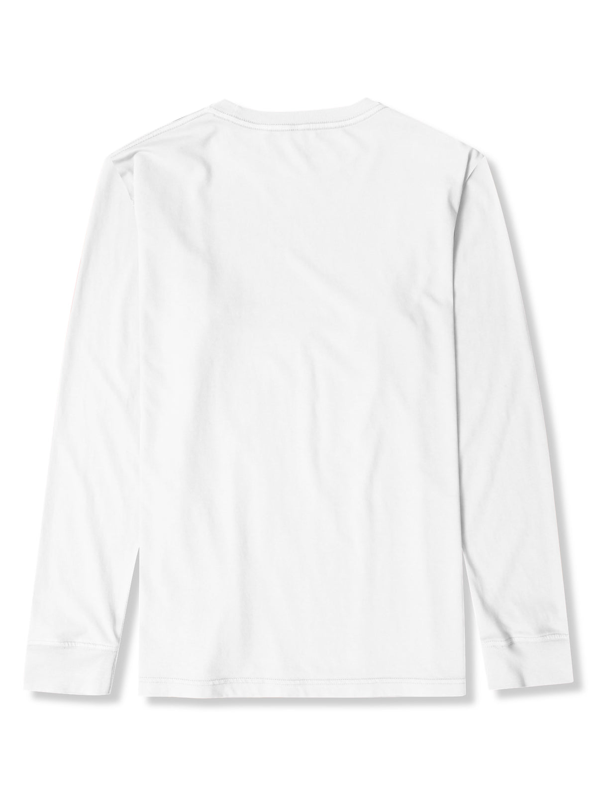Men’s Garment Dyed Organic Cotton Long Sleeve T Shirt in White - Hat and Beyond blank tee