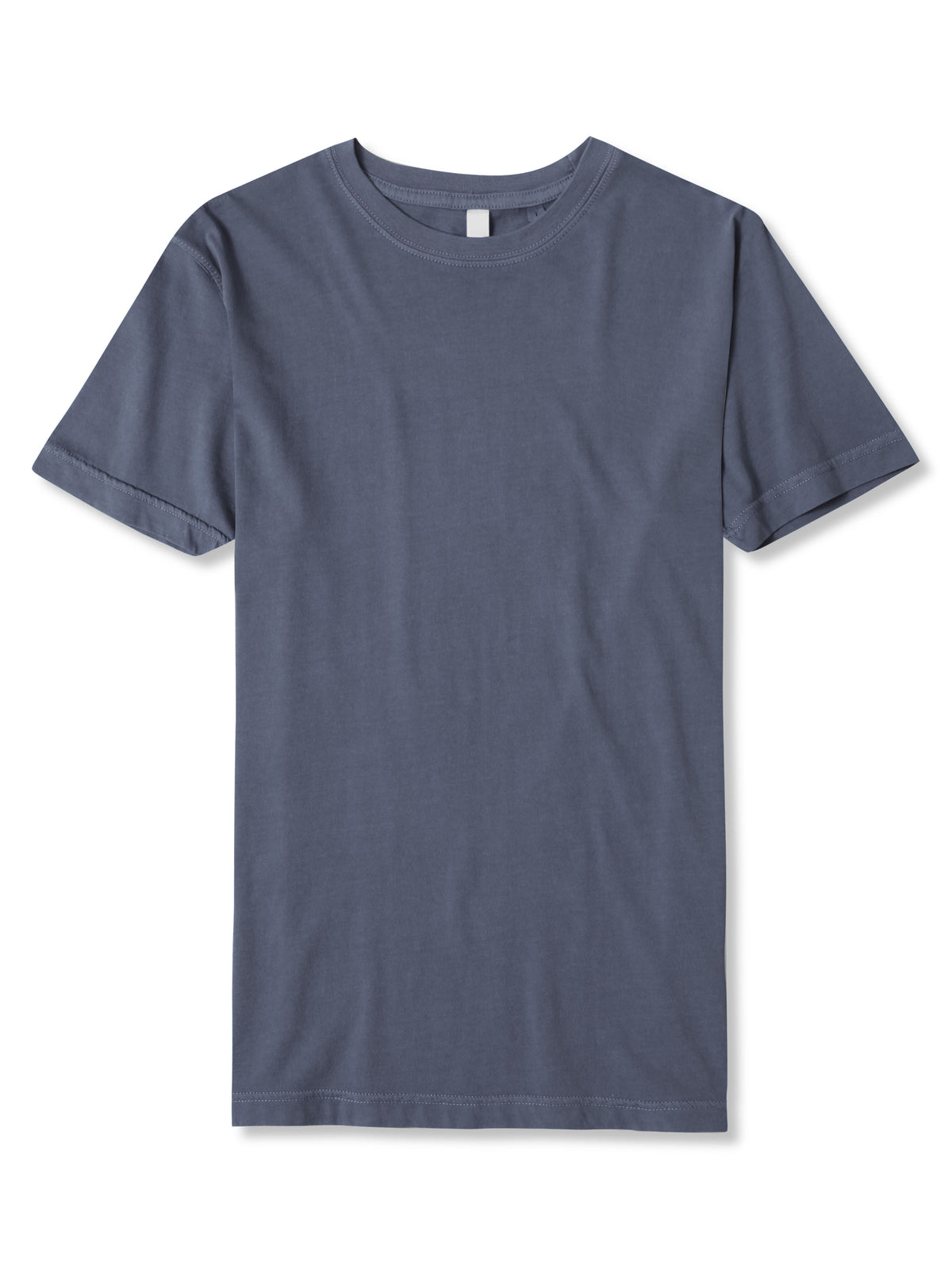 Men’s Organic Premium Cotton Garment Dye Short Sleeve T Shirt in Blue Horizon - Hat and Beyond blank tee