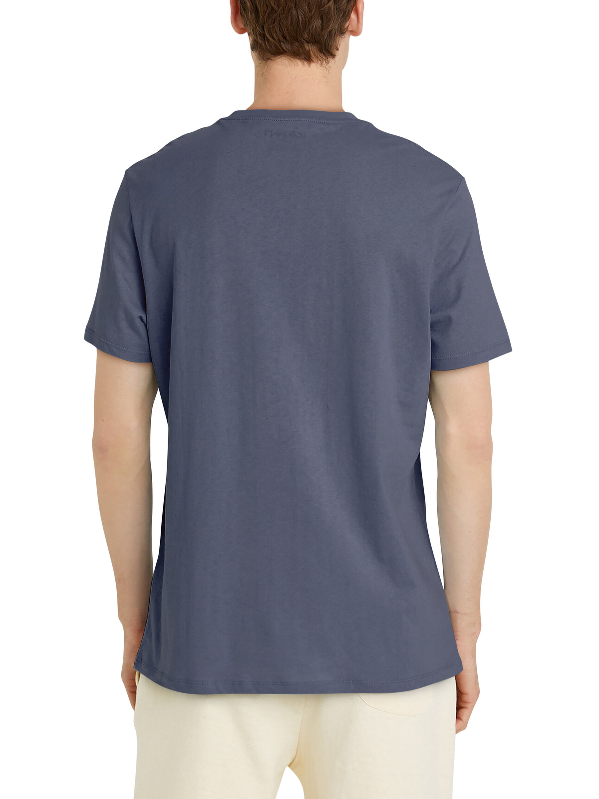 Men’s Organic Premium Cotton Garment Dye Short Sleeve T Shirt in Blue Horizon - Hat and Beyond blank tee