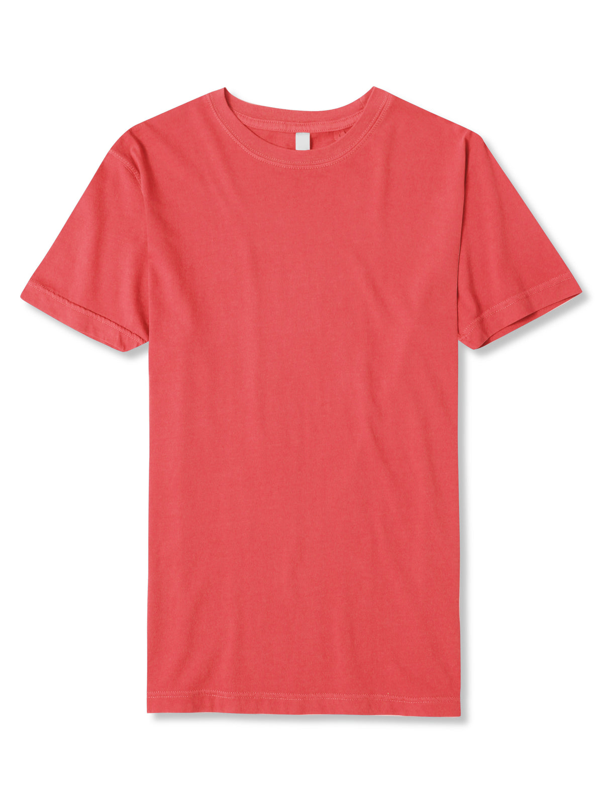Men’s Organic Premium Cotton Garment Dye Short Sleeve T Shirt in Flamingo - Hat and Beyond blank tee