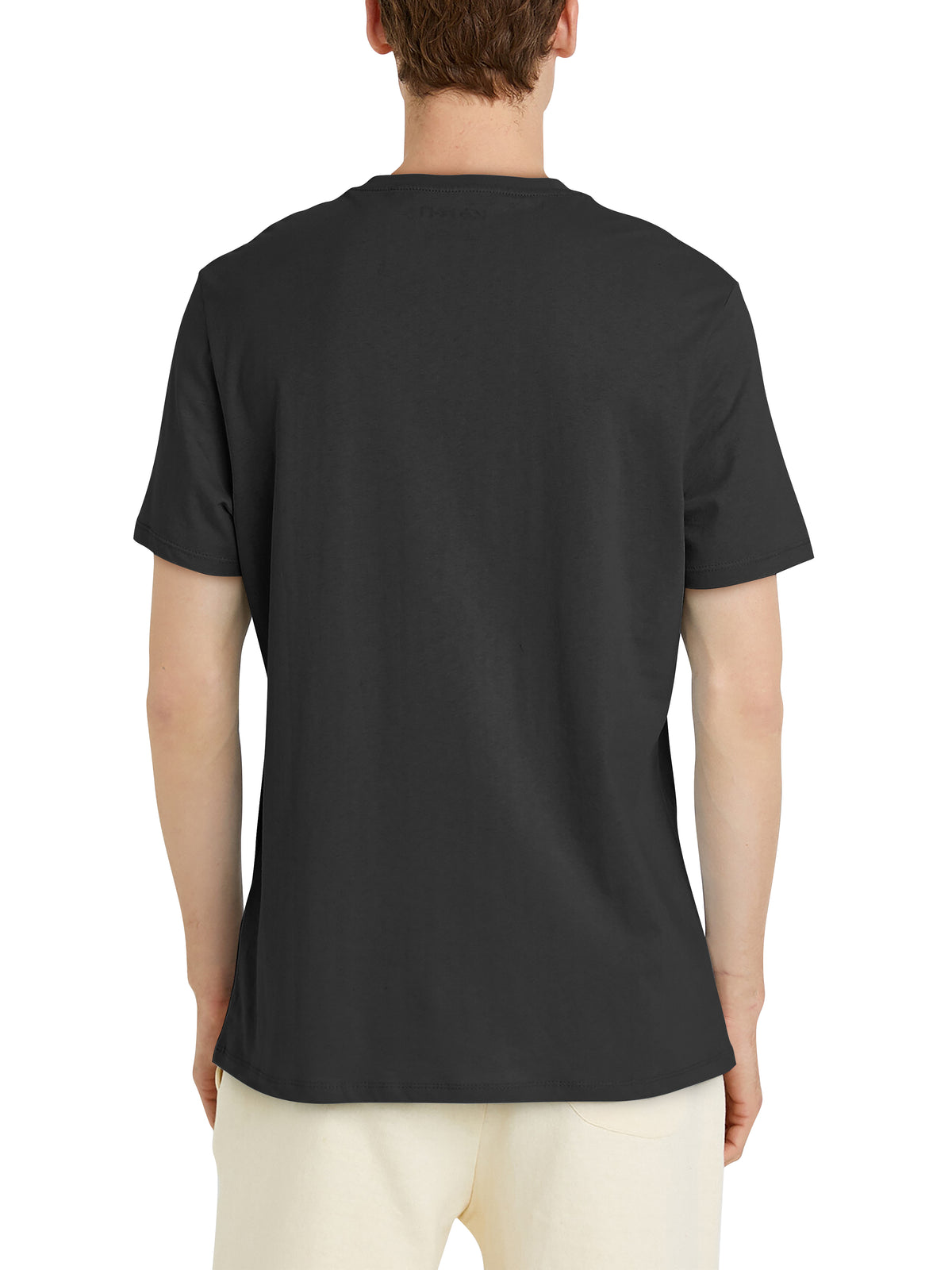 Men’s Organic Premium Cotton Garment Dye Short Sleeve T Shirt in Pirate Black - Hat and Beyond blank tee