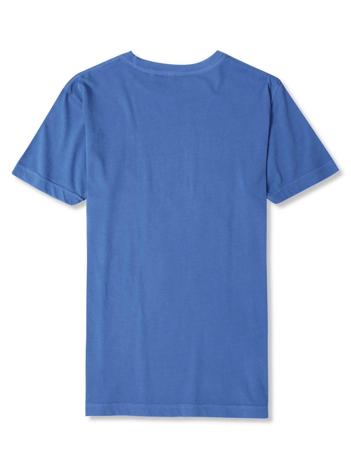 Men’s Organic Premium Cotton Garment Dye Short Sleeve T Shirt in Regatta Blue - Hat and Beyond blank tee