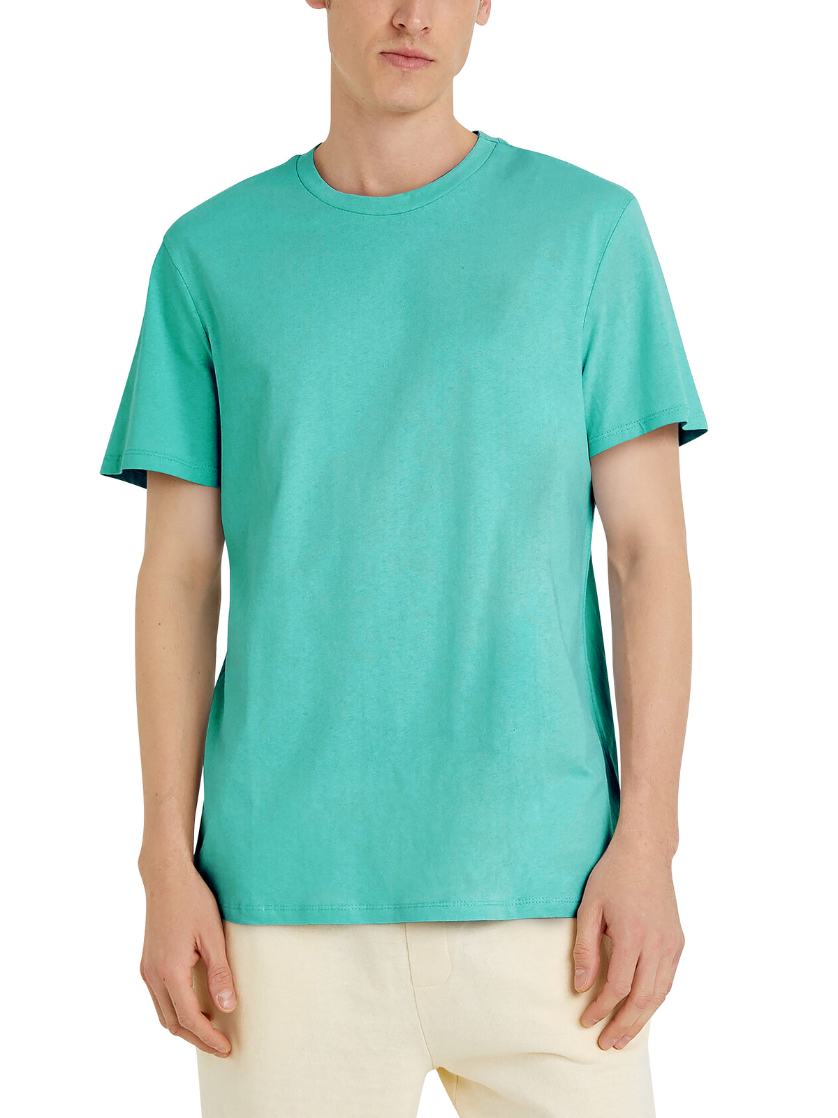 Men’s Organic Premium Cotton Garment Dye Short Sleeve T Shirt in Sea Glass - Hat and Beyond blank tee