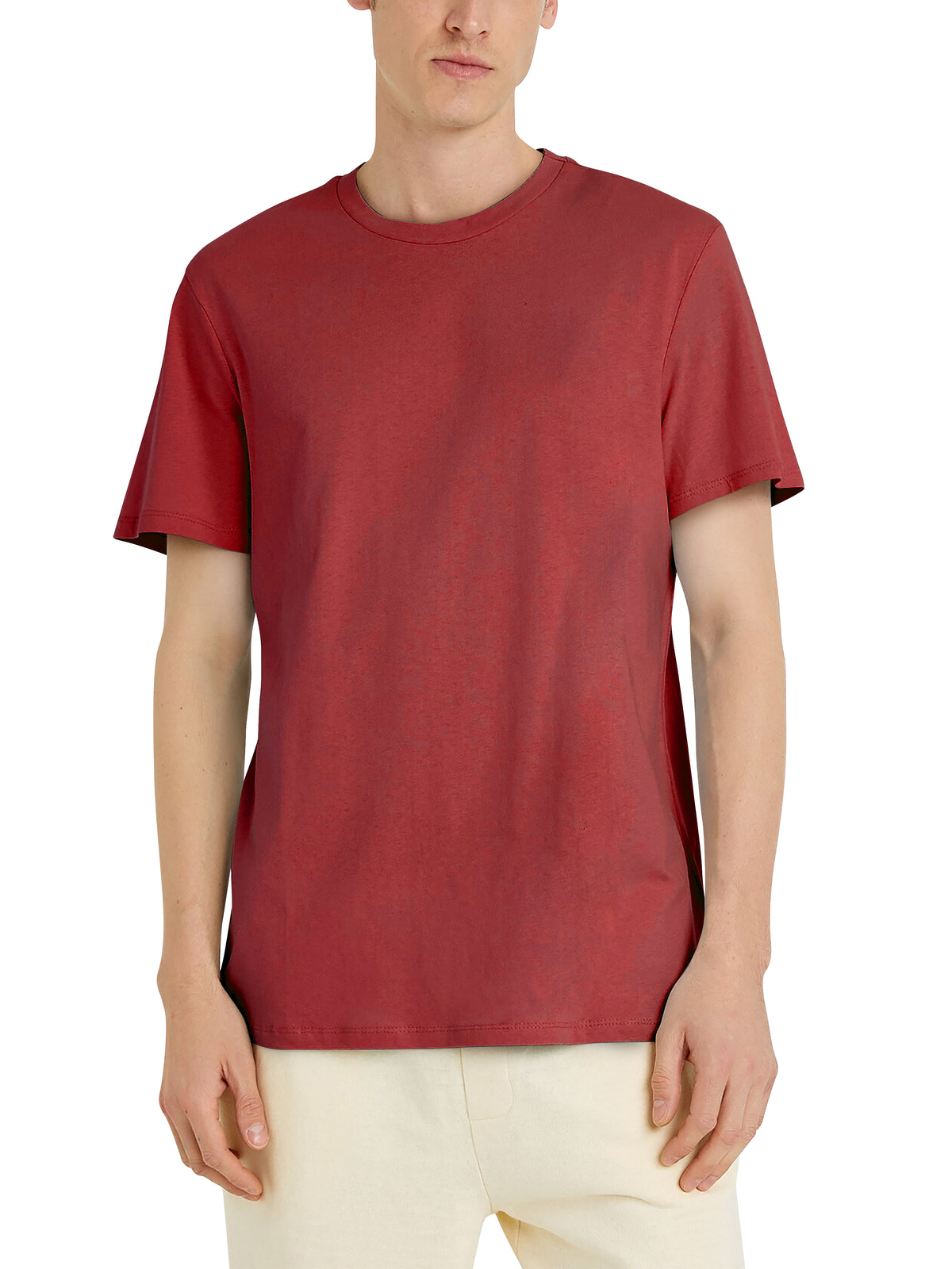 Men’s Organic Premium Cotton Garment Dye Short Sleeve T Shirt in Shiraz - Hat and Beyond blank tee