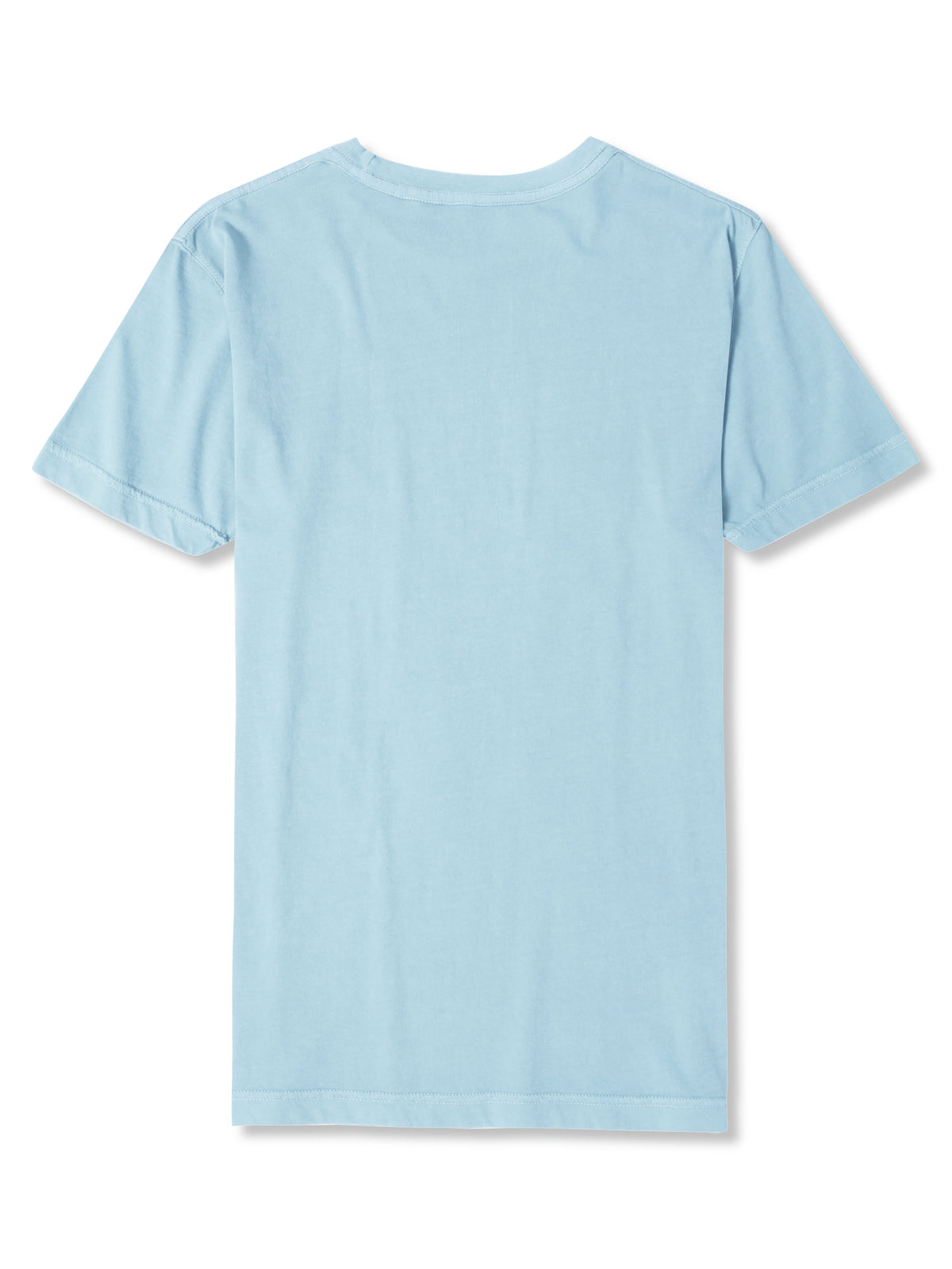 Men’s Organic Premium Cotton Garment Dye Short Sleeve T Shirt in Sky Blue - Hat and Beyond blank tee