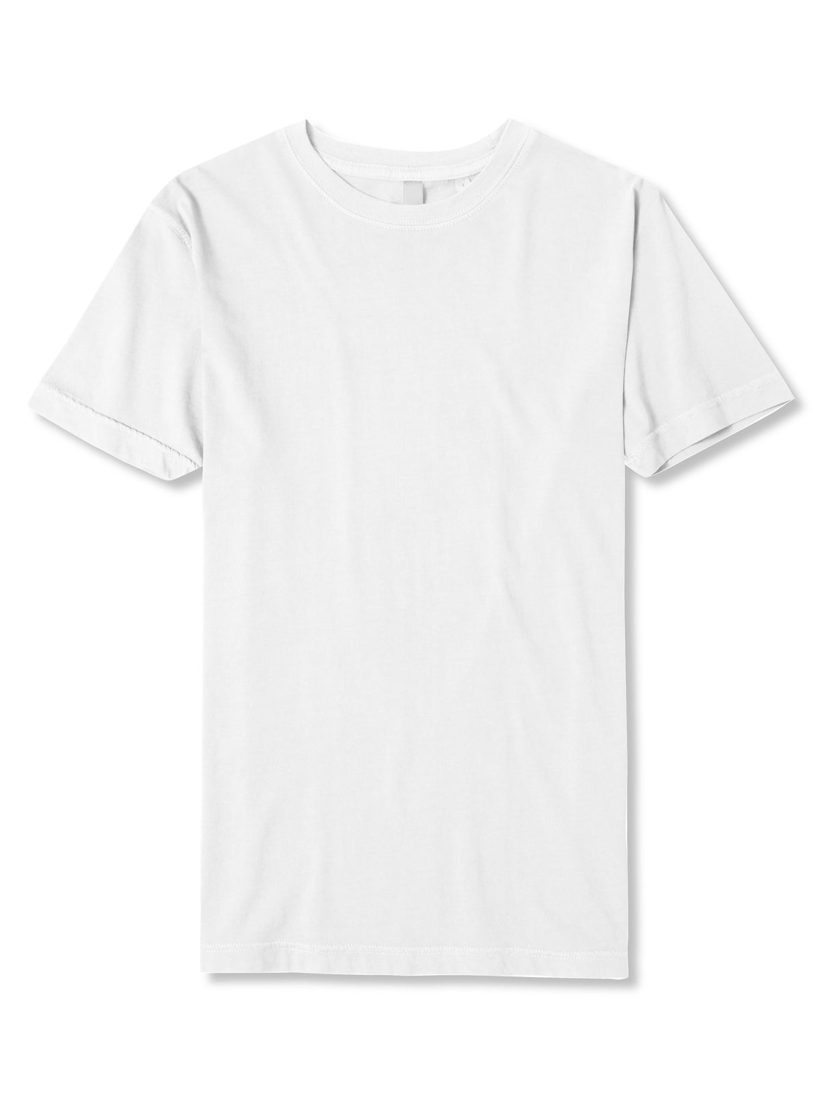 Men’s Organic Premium Cotton Garment Dye Short Sleeve T Shirt in White - Hat and Beyond blank tee