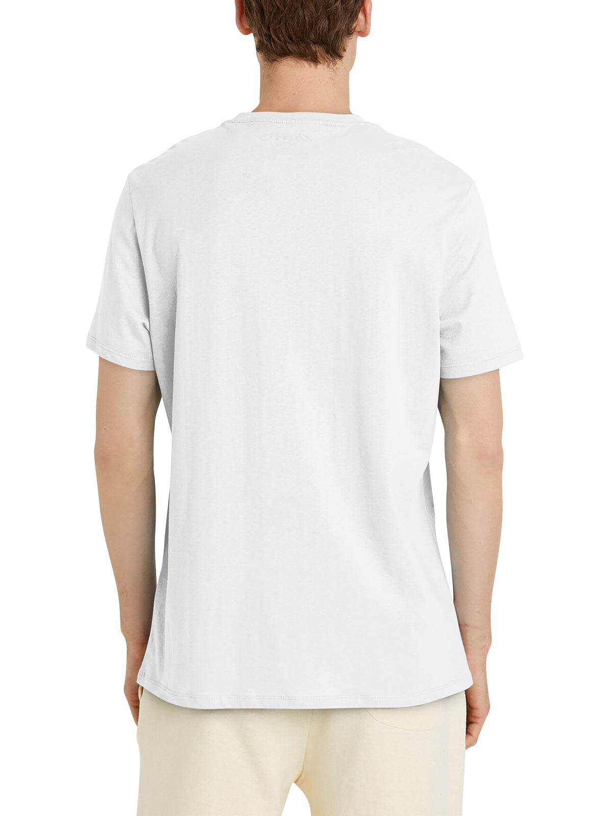 Men’s Organic Premium Cotton Garment Dye Short Sleeve T Shirt in White - Hat and Beyond blank tee