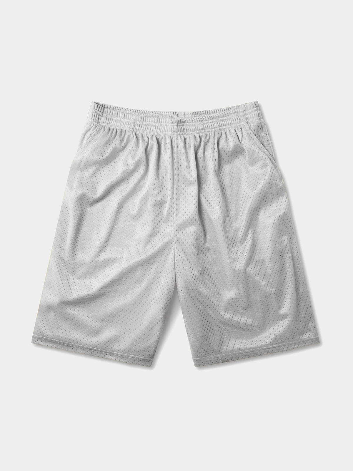 Men's Athletic Mesh Shorts Light Gray – Wholesale Blank Mesh Shorts | Hat and Beyond