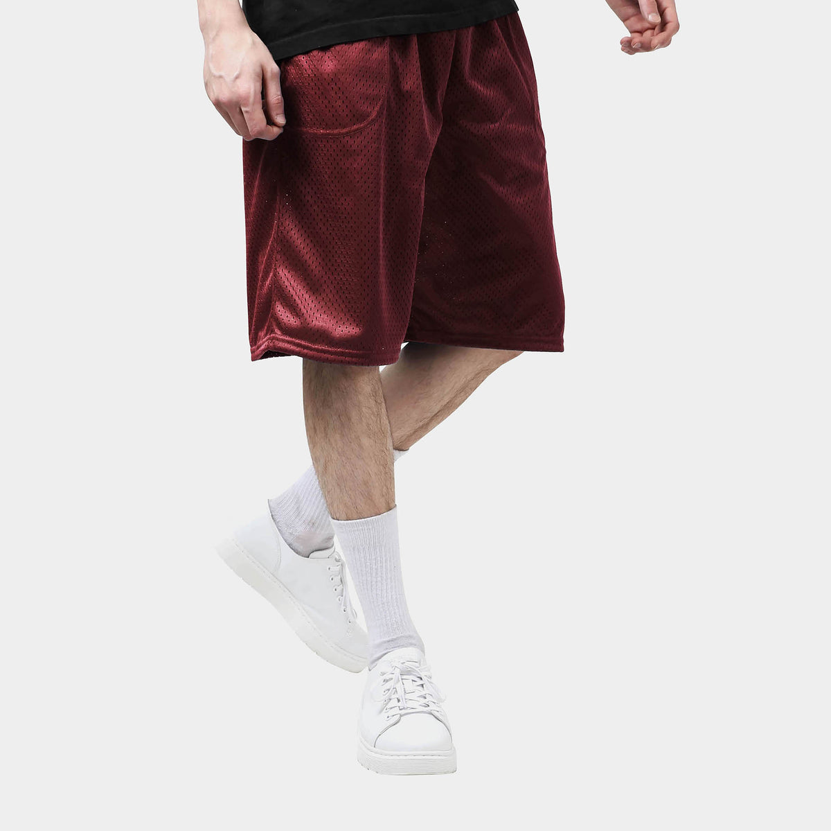 Men’s Athletic Mesh Shorts in champion mesh shorts_mesh biker shorts_mesh shorts mens_mesh basketball shorts_mesh bike shorts_mesh gym shorts_mesh gym shorts_Burgundy - Hat and Bey