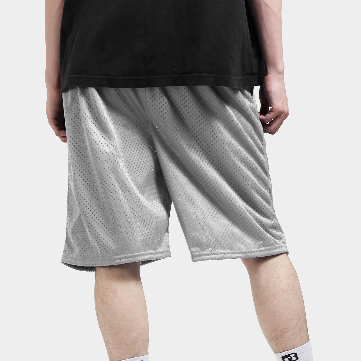 Men’s Athletic Mesh Shorts in champion mesh shorts_mesh biker shorts_mesh shorts mens_mesh basketball shorts_mesh bike shorts_mesh gym shorts_mesh gym shorts_Light Gray - Hat and B