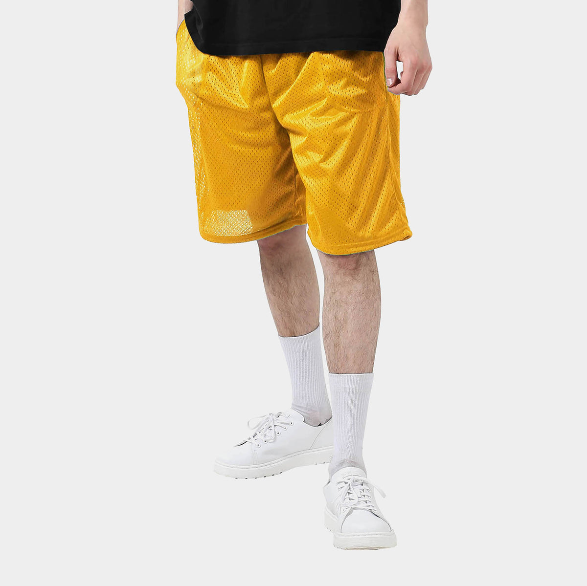 Men’s Athletic Mesh Shorts in champion mesh shorts_mesh biker shorts_mesh shorts mens_mesh basketball shorts_mesh bike shorts_mesh gym shorts_mesh gym shorts_Yellow - Hat and Beyon