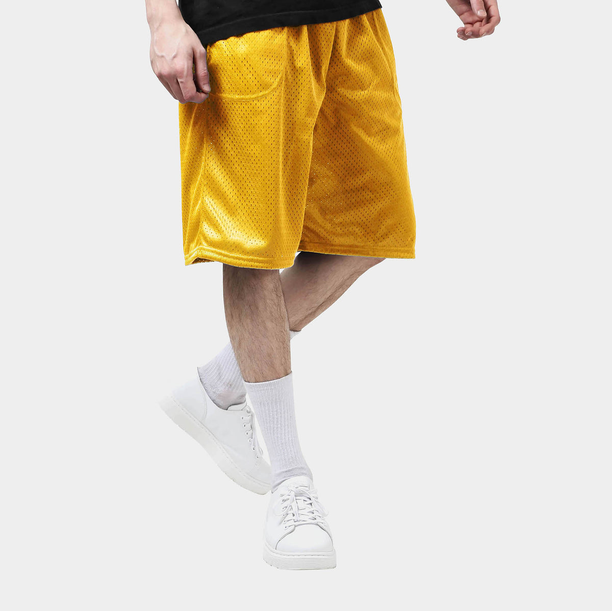 Men’s Athletic Mesh Shorts in champion mesh shorts_mesh biker shorts_mesh shorts mens_mesh basketball shorts_mesh bike shorts_mesh gym shorts_mesh gym shorts_Yellow - Hat and Beyon