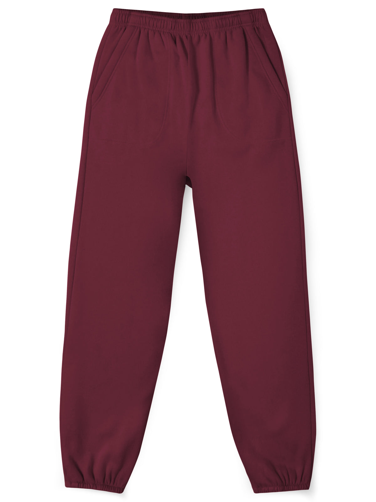 Women’s Women Oversized Fit Lounge Jogger Sweatpants with Pocket S-2XL in Burgundy - Hat and Beyond fleece joggers