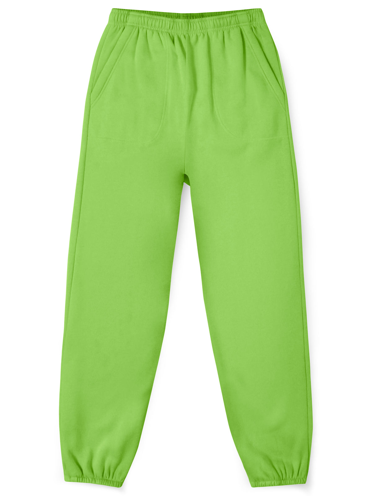 Women’s Women Oversized Fit Lounge Jogger Sweatpants with Pocket S-2XL in Lime - Hat and Beyond fleece joggers