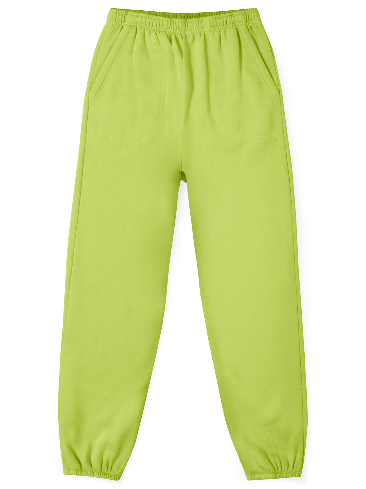 Women’s Women Oversized Fit Lounge Jogger Sweatpants with Pocket S-2XL in Neon Lime - Hat and Beyond fleece joggers