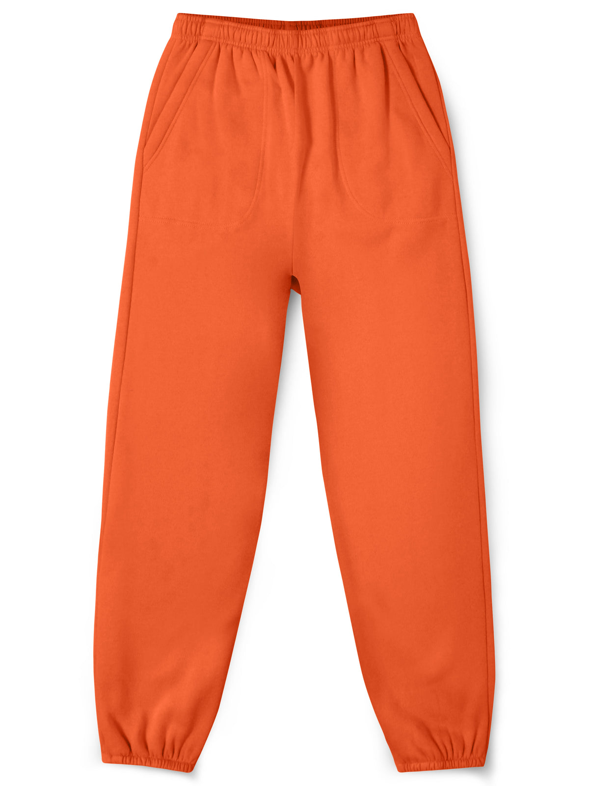 Women’s Women Oversized Fit Lounge Jogger Sweatpants with Pocket Plus Size 3XL-5XL in Orange - Hat and Beyond fleece joggers