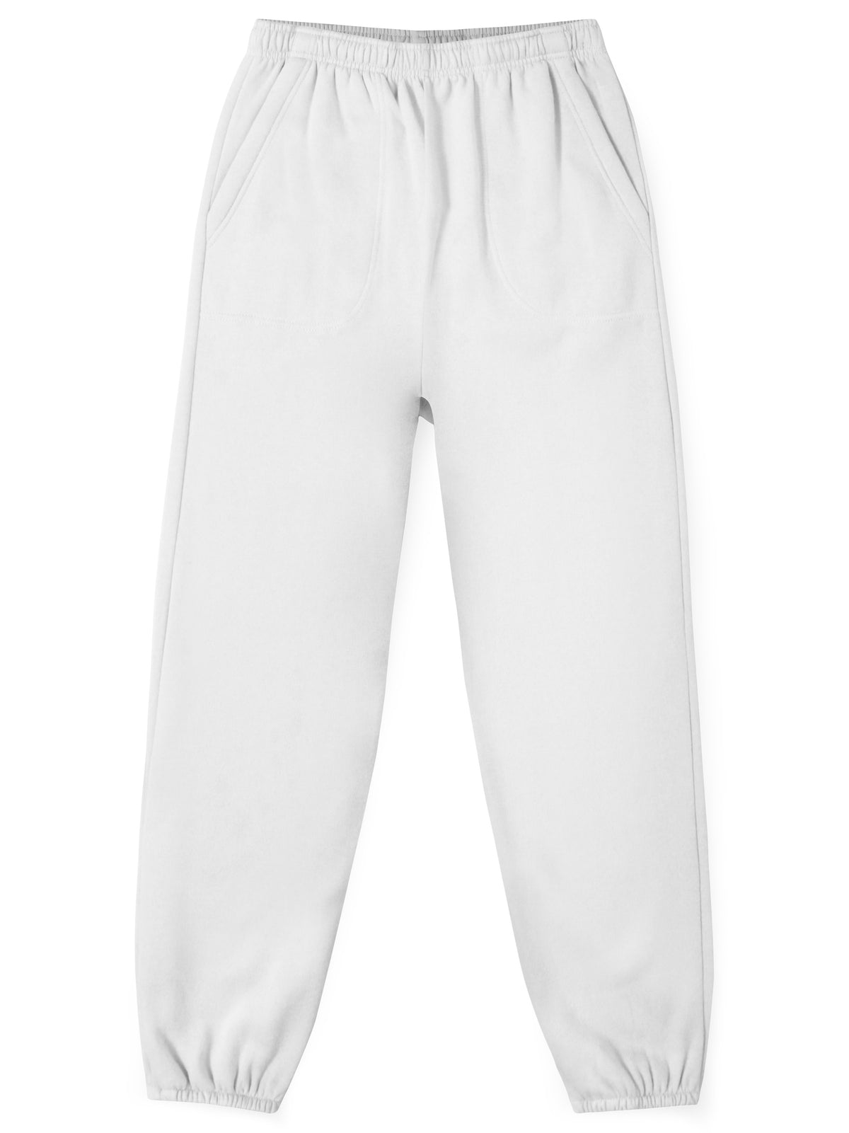 Women’s Women Oversized Fit Lounge Jogger Sweatpants with Pocket S-2XL in White - Hat and Beyond fleece joggers