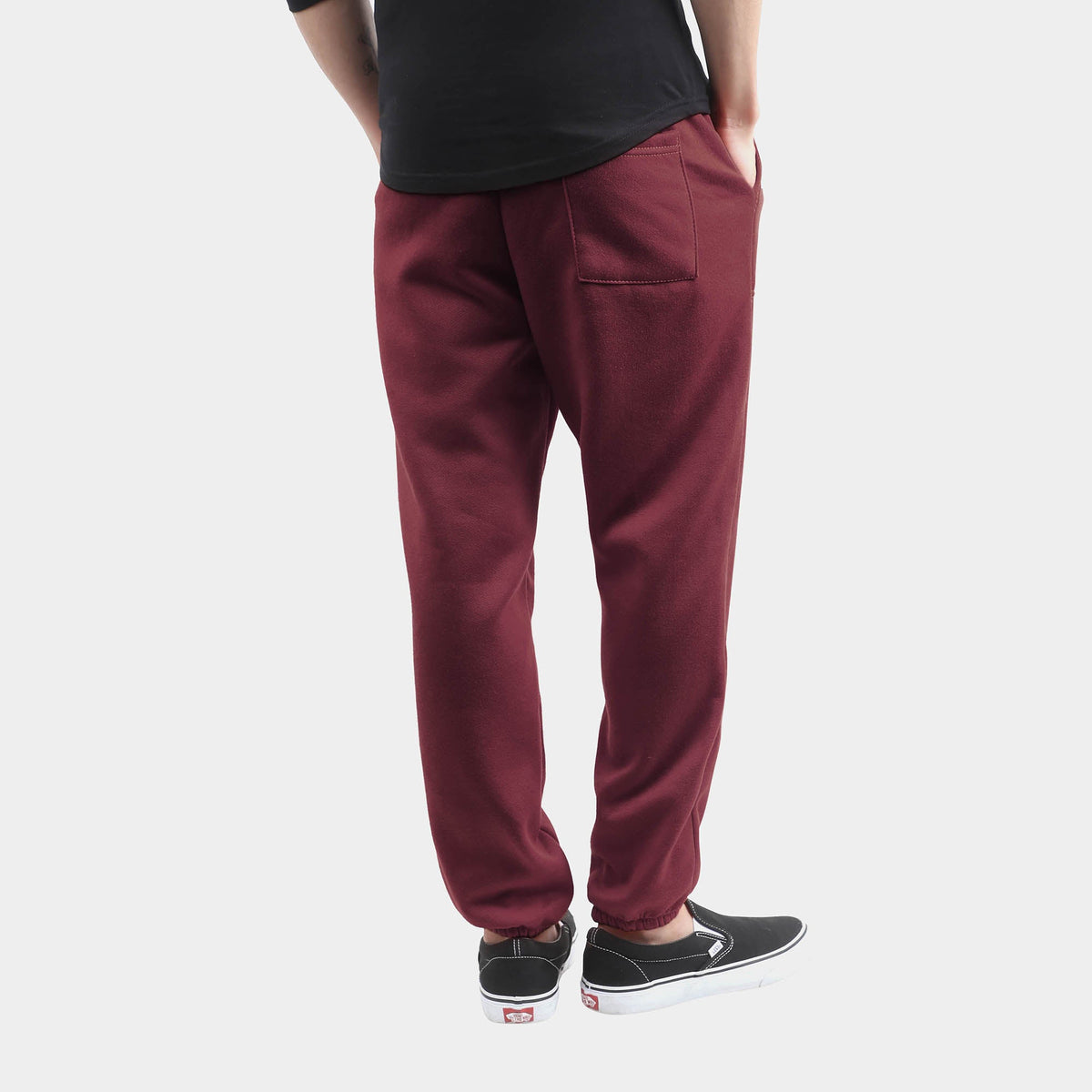 Men’s Lightweight Sweatpants Plus Size 3XL-5XL in Burgundy - Hat and Beyond fleece joggers