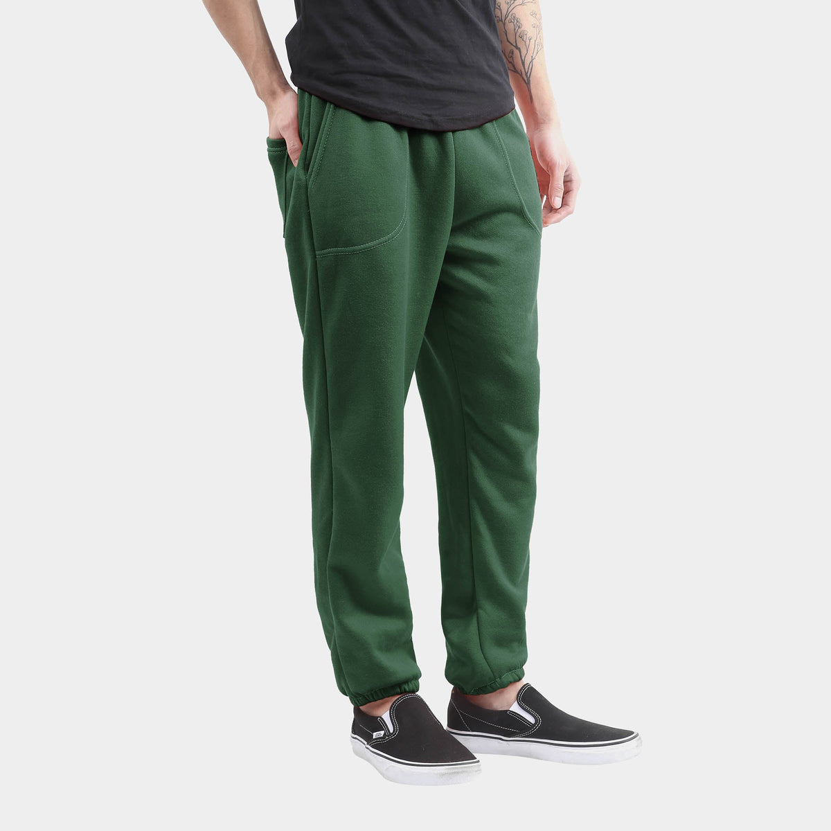 Men’s Lightweight Sweatpants Plus Size 3XL-5XL in Green - Hat and Beyond fleece joggers