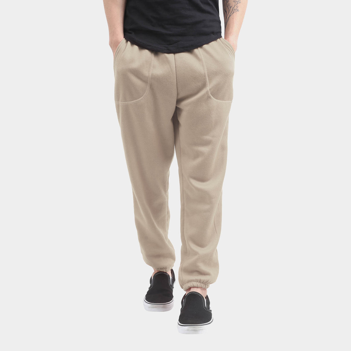 Men’s Lightweight Sweatpants in sweatpants_joggers for men_mens sweatpants_boys joggers_mens jogger pants_boys sweatpants_pants jogger_Khaki - Hat and Beyond fleece joggers