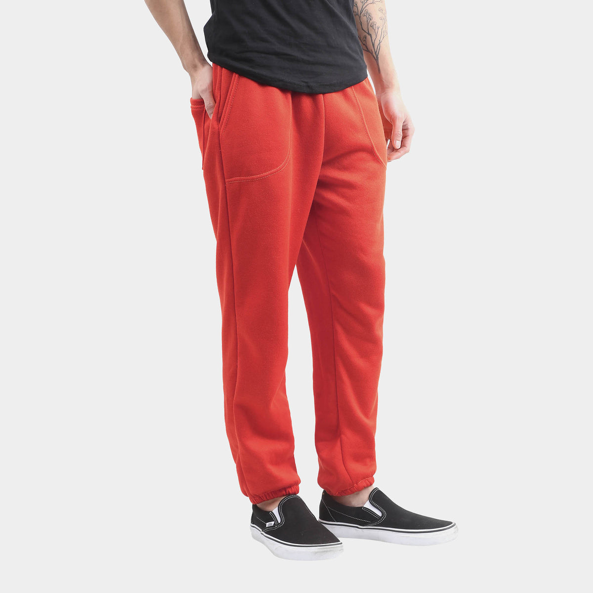 Men’s Lightweight Sweatpants in sweatpants_joggers for men_mens sweatpants_boys joggers_mens jogger pants_boys sweatpants_pants jogger_Red - Hat and Beyond fleece joggers