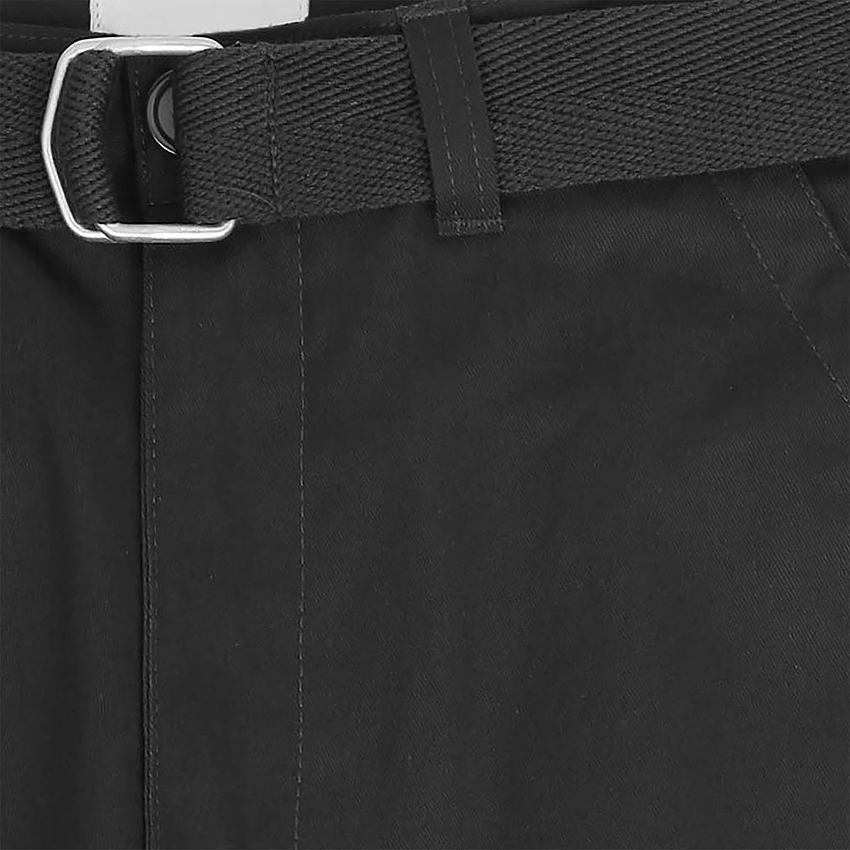 Men’s Premium Loose Fit Twill Cargo Shorts with Belt in Black - Hat and Beyond casual shorts