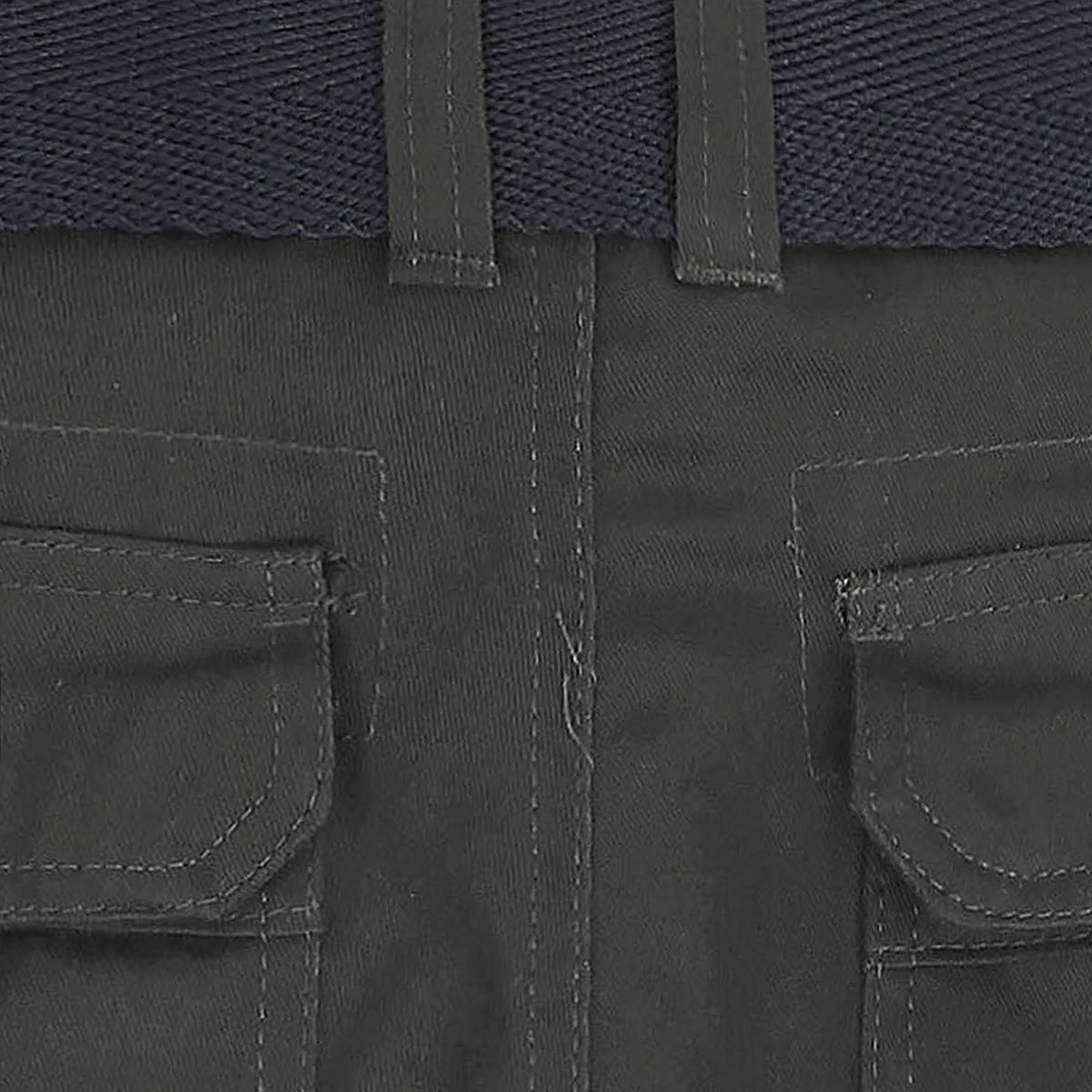 Men’s Premium Loose Fit Twill Cargo Shorts with Belt in Dark Gray - Hat and Beyond casual shorts