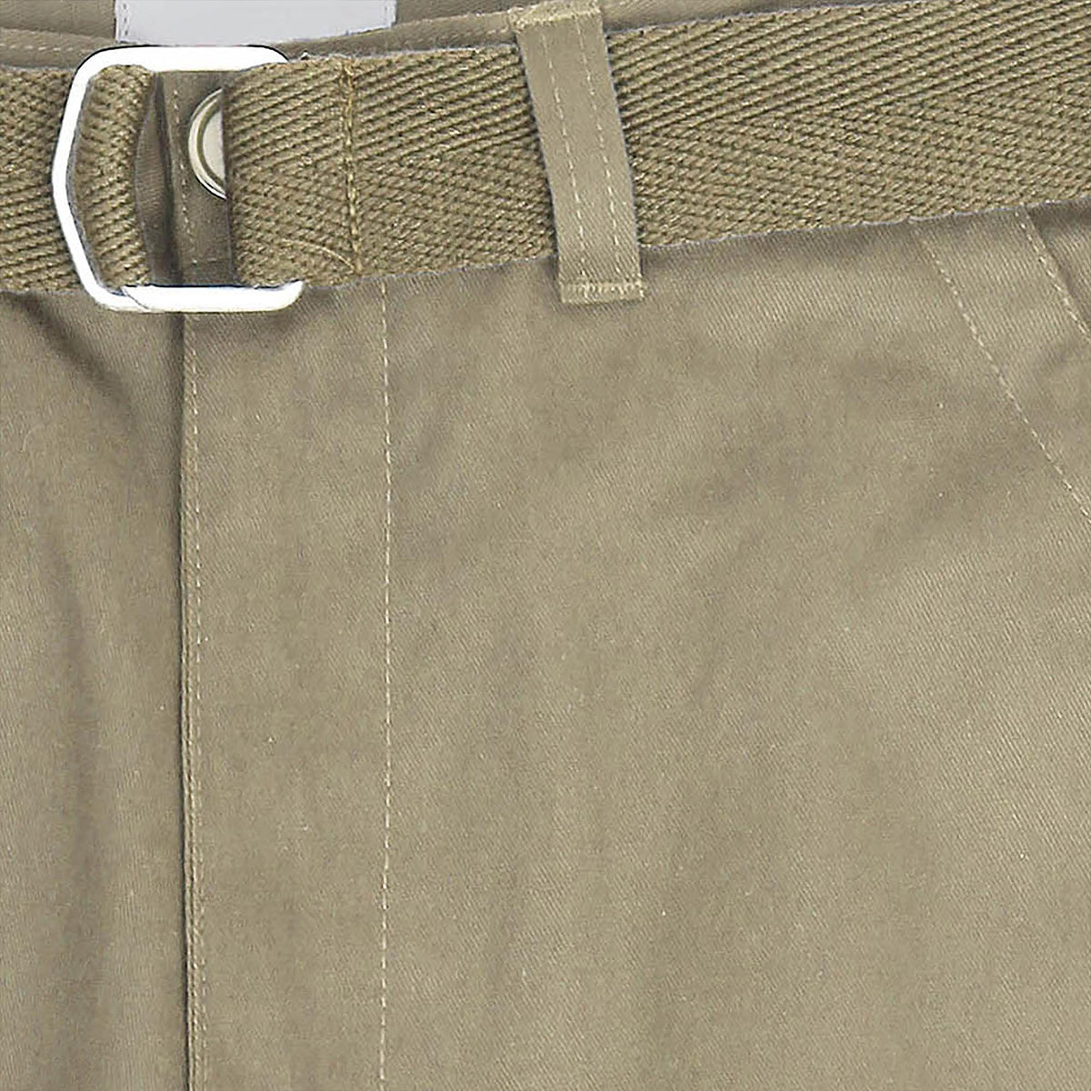 Men’s Premium Loose Fit Twill Cargo Shorts with Belt in Khaki - Hat and Beyond casual shorts