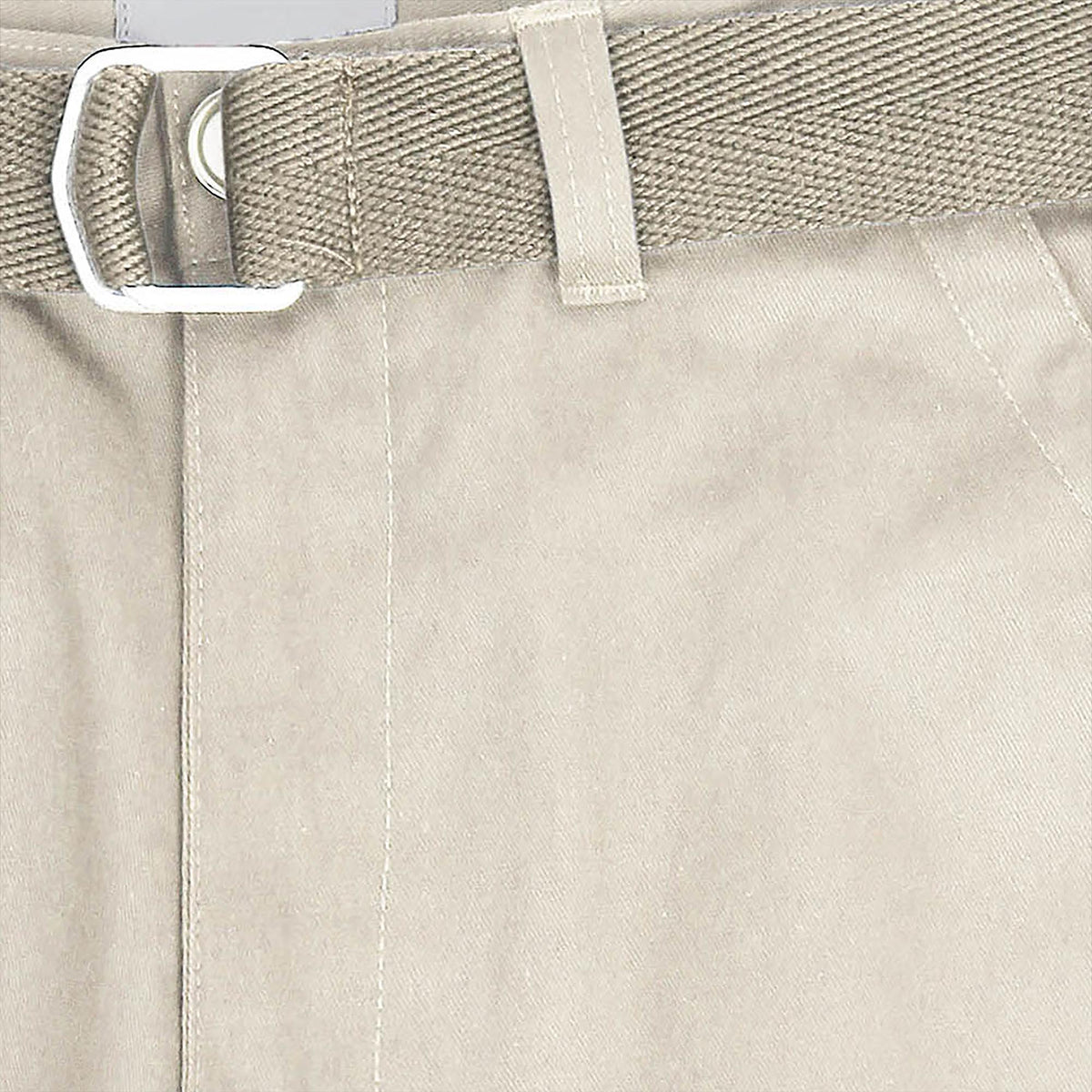 Men’s Premium Loose Fit Twill Cargo Shorts with Belt in Sand - Hat and Beyond casual shorts