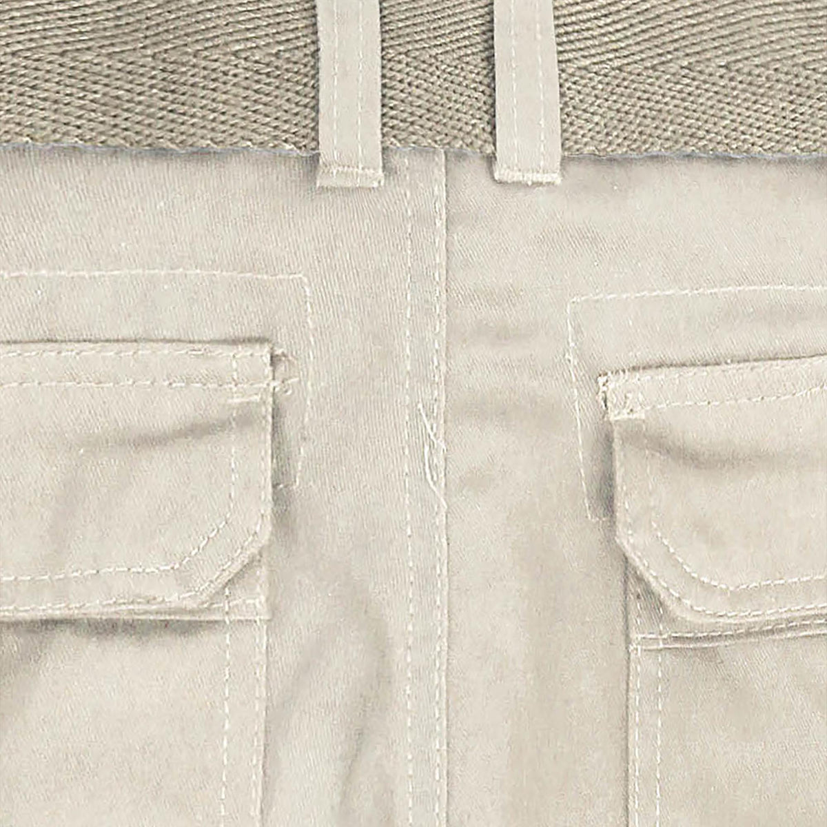 Men’s Premium Loose Fit Twill Cargo Shorts with Belt in Sand - Hat and Beyond casual shorts
